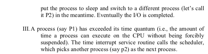 you know about a Unix process? a. b. [5 points] In UNIX,