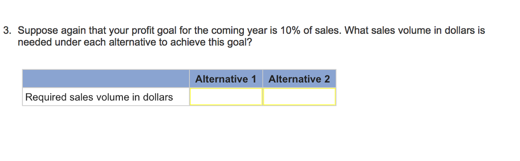 explanation. thanks You are currently trying to decide between two cost structures