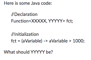 next: list) \{ newList.add(mapFct.apply(next)); 3 return newList; \} What should BBBBB be?