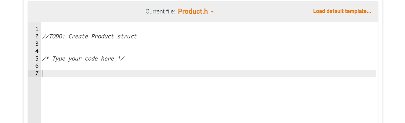 Assume product code has a maximum length of 20. Implement the Product