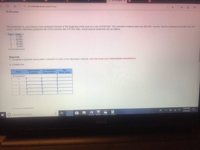 of the year at a cost of $760,000. The estimated residuai value