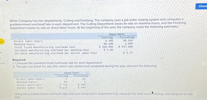  Using the predetermined toverhead rates that you computed in requirement (1),