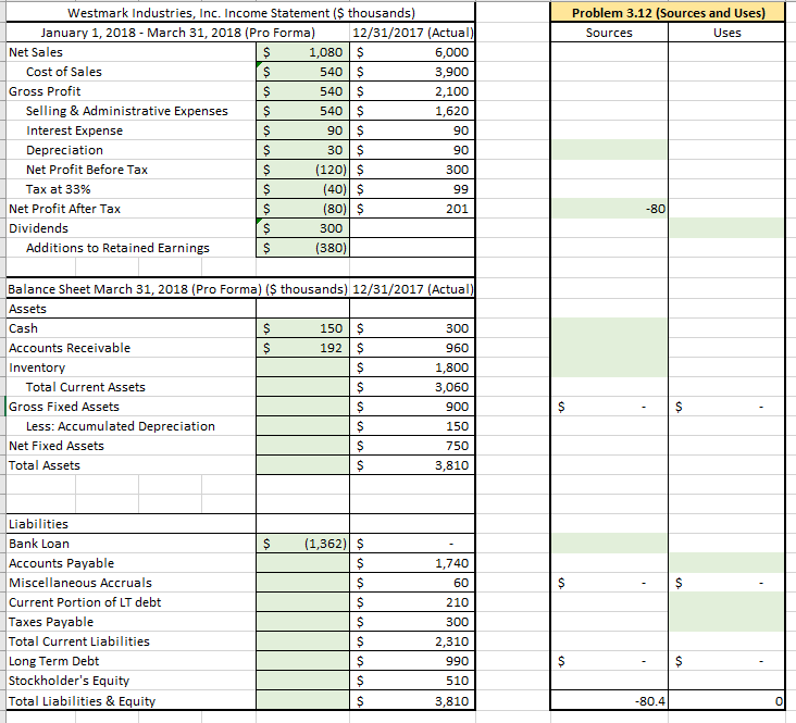 ***PLEASE FOLLOW THE EXCEL SPREADSHEET LAYOUT FOR QUESTIONS 11 & 12. PLEASE
