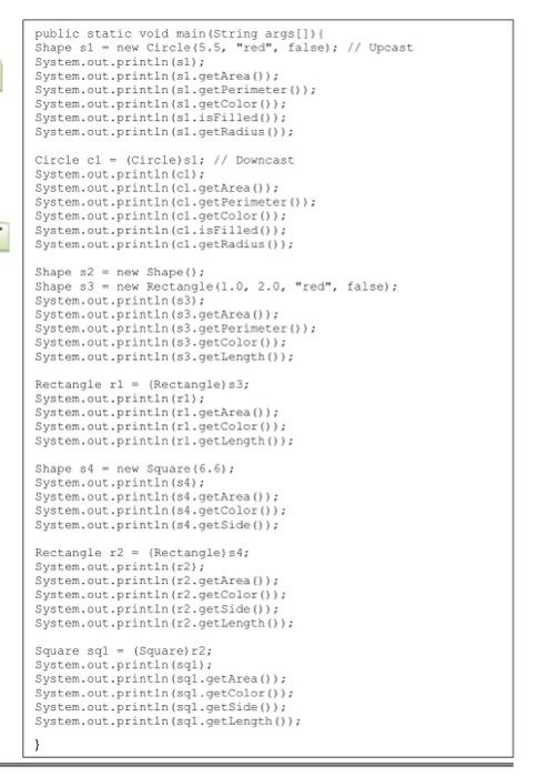 write the next main method and make your notes. extends public static