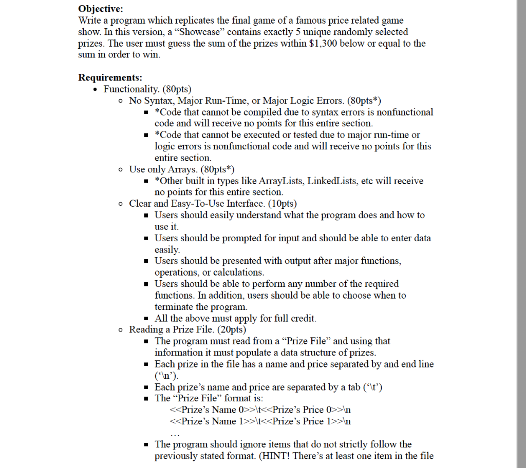 Java Programming ctive: a program which replicates the final game of a