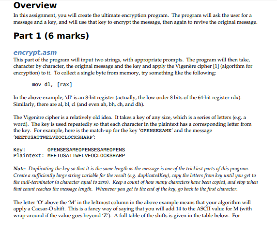  Overview In this assignment, you will create the ultimate encryption program.
