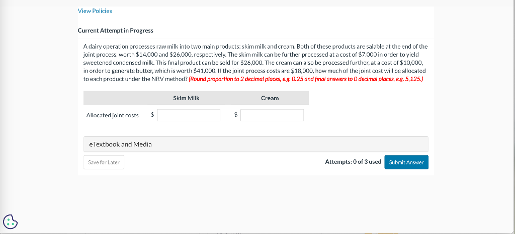 CAN I GET SOME HELP ON THIS PROBLEM, PLEASE? A dairy