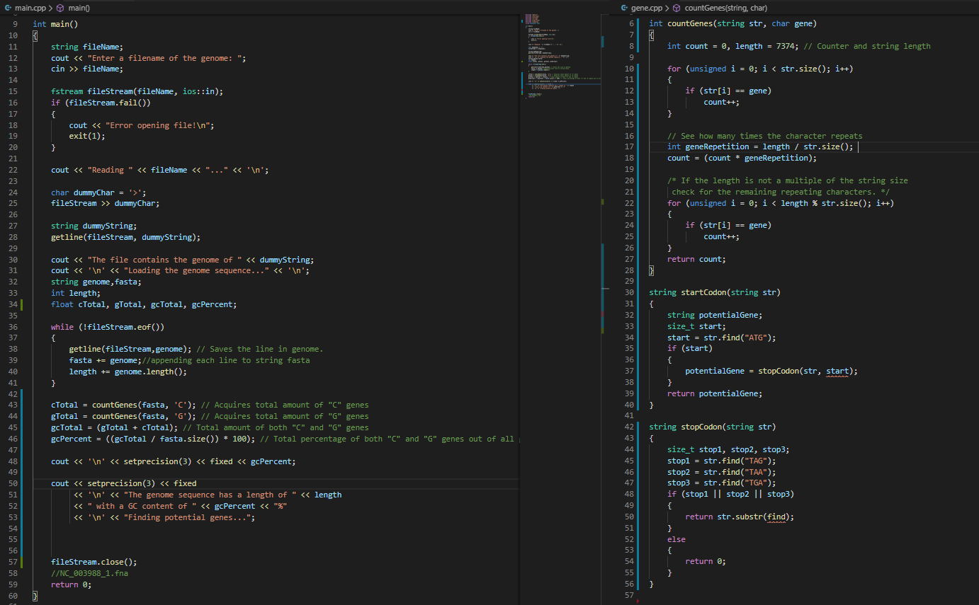 code so far: Part of the fna file: >NC_003988.1 Simian enterovirus A,