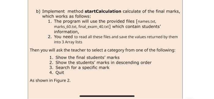 system to help teachers to calculate student marks out of 100%. The