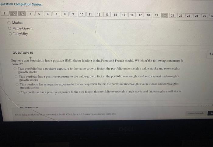  Question Completion Status: 1 26 31 4 5 6 7 8