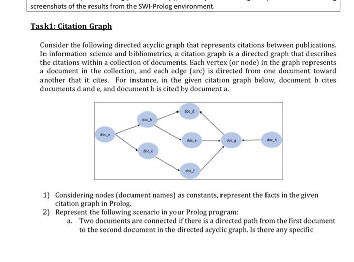  I need prolog code Consider the following directed acyclic graph that