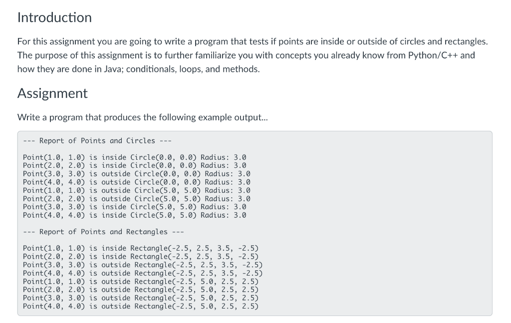 Java code Introduction For this assignment you are going to write a