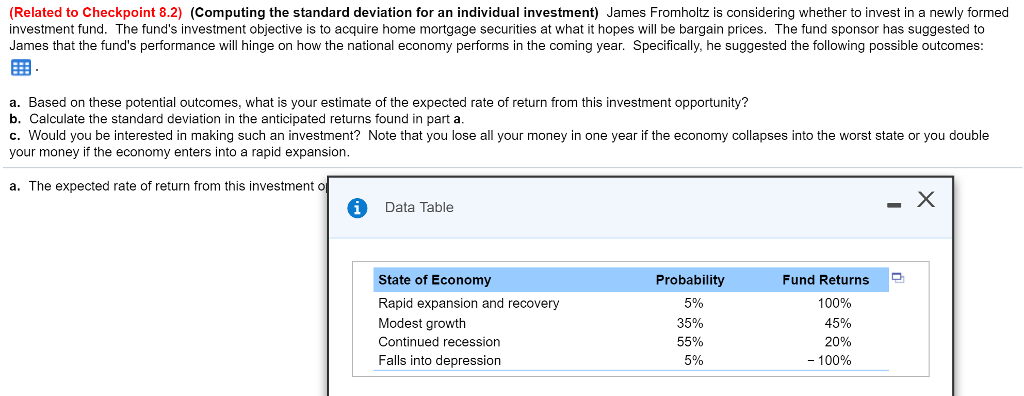 (Related to Checkpoint 8.2) (Computing the standard deviation for an individual