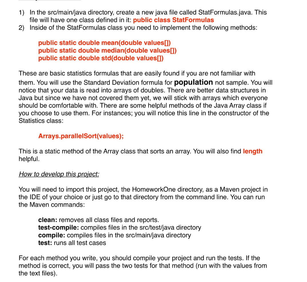  1) In the src/main/java directory, create a new java file called
