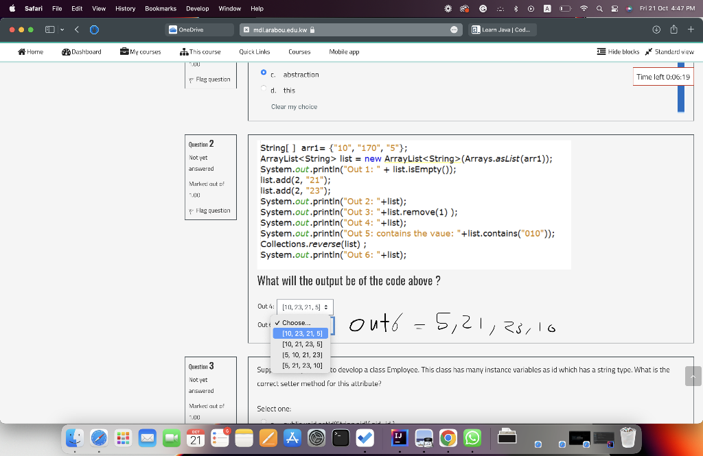 casting statement? Select one: a. Dbject o = new Dbject ( Emplayee