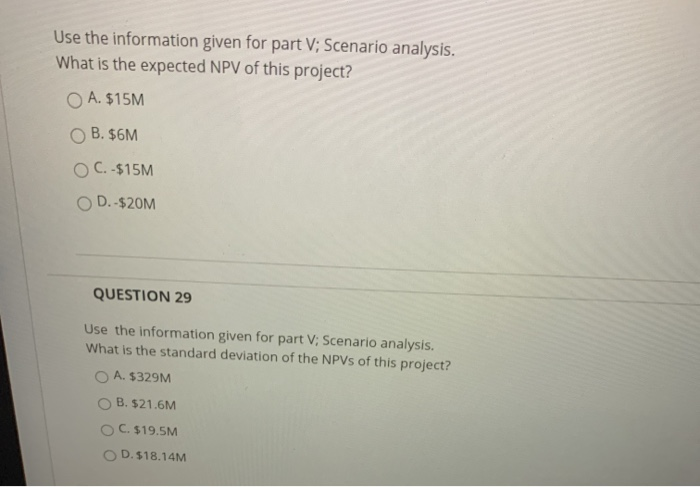 Use this information to answer questions 28-30. Suppose BearKat Enterprises management team