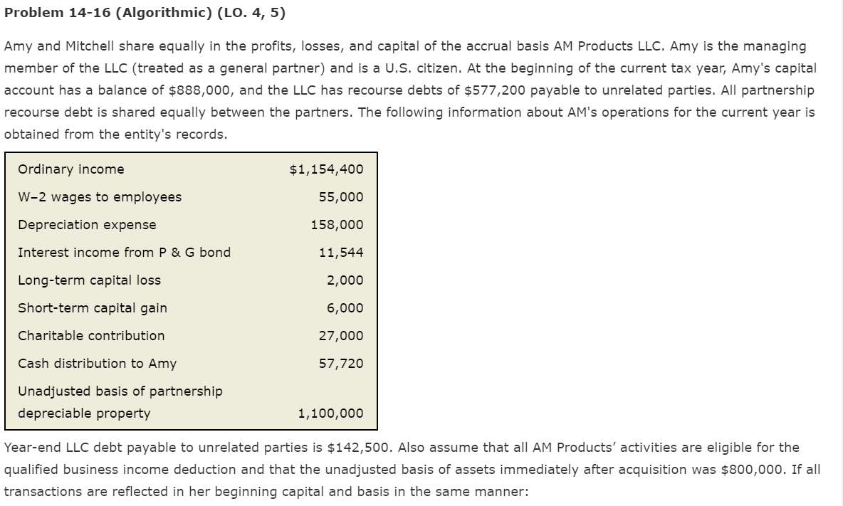  Please answer a & b correctly asap Problem 14-16 (Algorithmic) (LO.