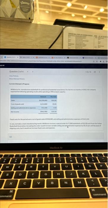  Prepare an incremental analysis for the special order. (Round per unit