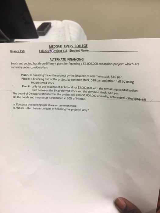  Please fully explain.. Beech and co, Inc. has three different plans