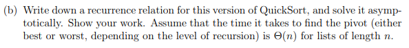 a way that on alternating levels of the recursion tree, Partition either