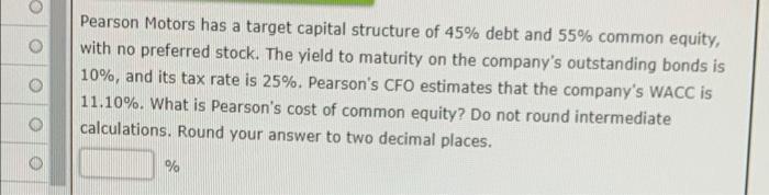 of debt and common equity. It can issue debt at ra =
