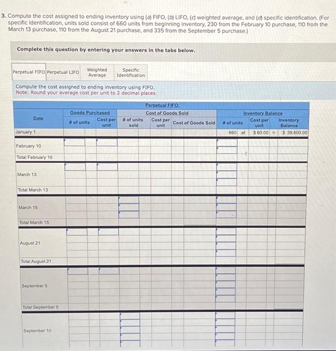 (b) LIFO, (c) weighted average, and ( d ) specific identification. (For