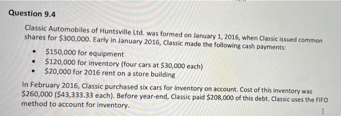 49. Classify each of the following as an operating, investing, or financing