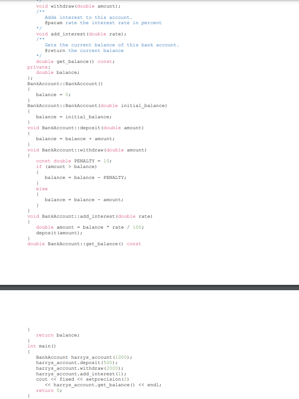 "C". For the deposit or withdrawal, it indicates which account is affected.