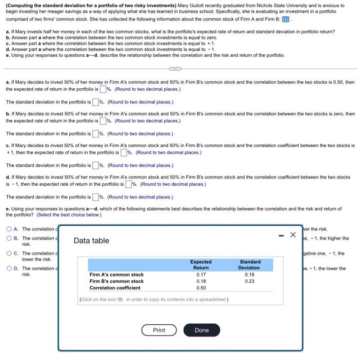 I need help with these questions (Computing the standard deviation for a