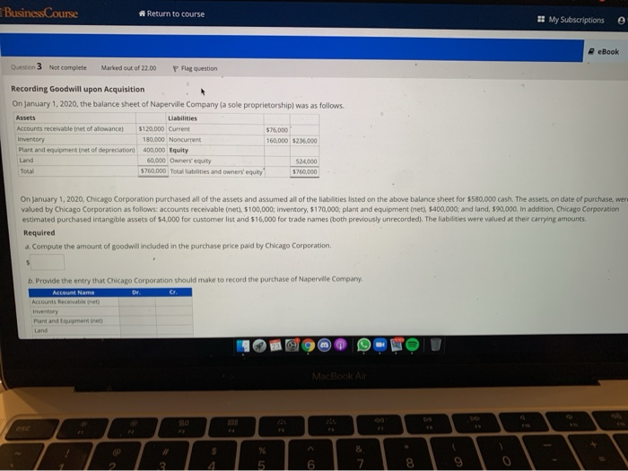  Business Course Return to course # My Subscriptions eBook Question 3