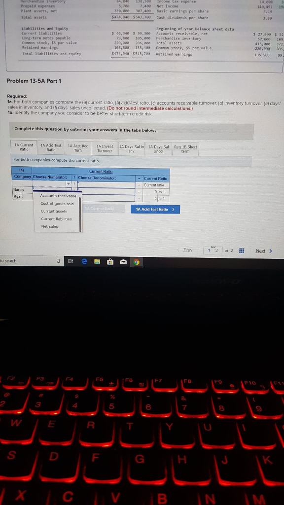 not round intermediate calculations). Please try to answer with drop options to