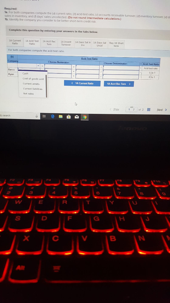 make it easier to understand. Required information Problem 13-5A Comparative ratio analysis