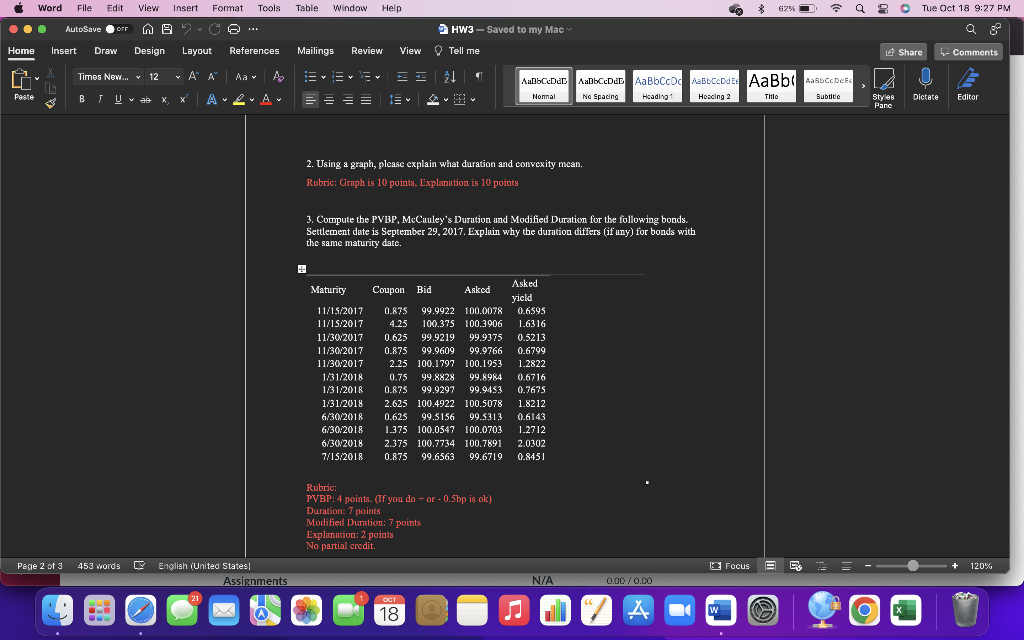  2. Using a graph, please explain what duration and convexity mean.