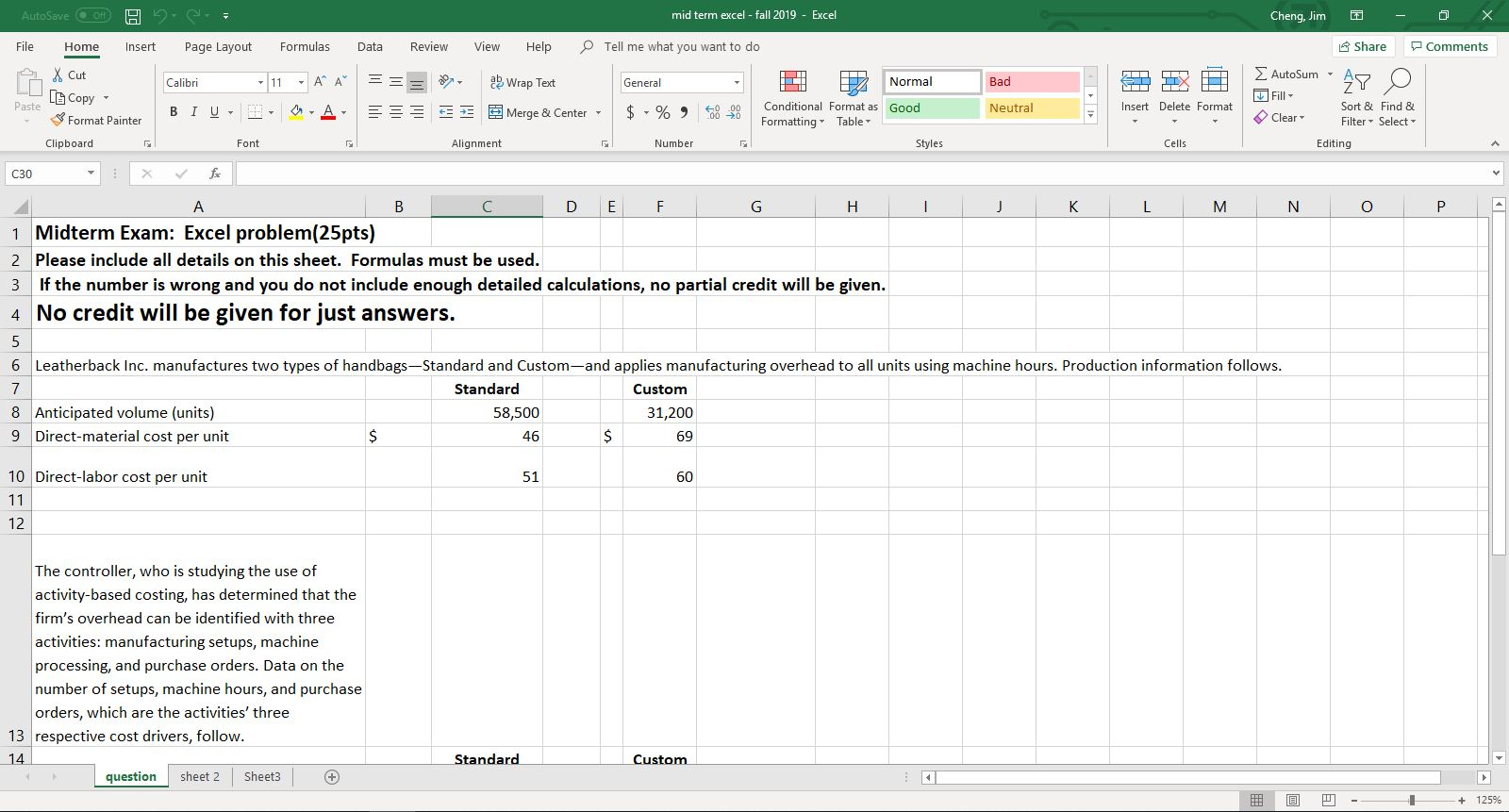 Please Help Cheng, Jim - O X Share Comments Autosum Bad SL