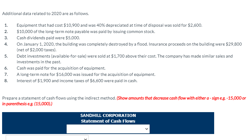 cash flows with operating, investing, and financing all included. There are also