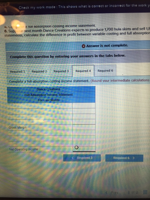 the work you have completed so far, it does Dance Creations manufactures