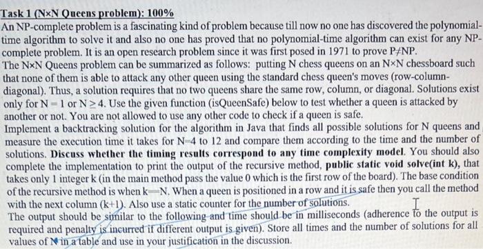  i have the code (java) i want the answers Task 1