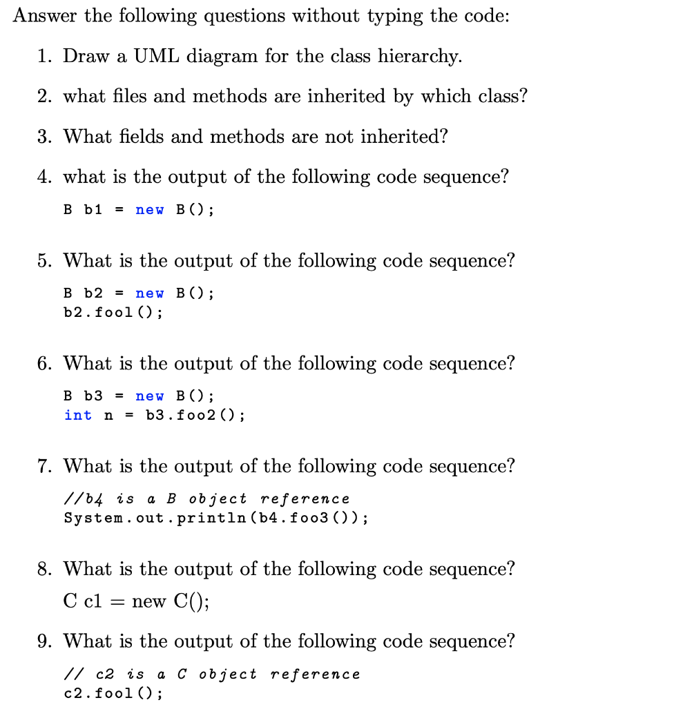 A() { System.out.println( "A() called"); private void foo1() { System.out.println("A version of