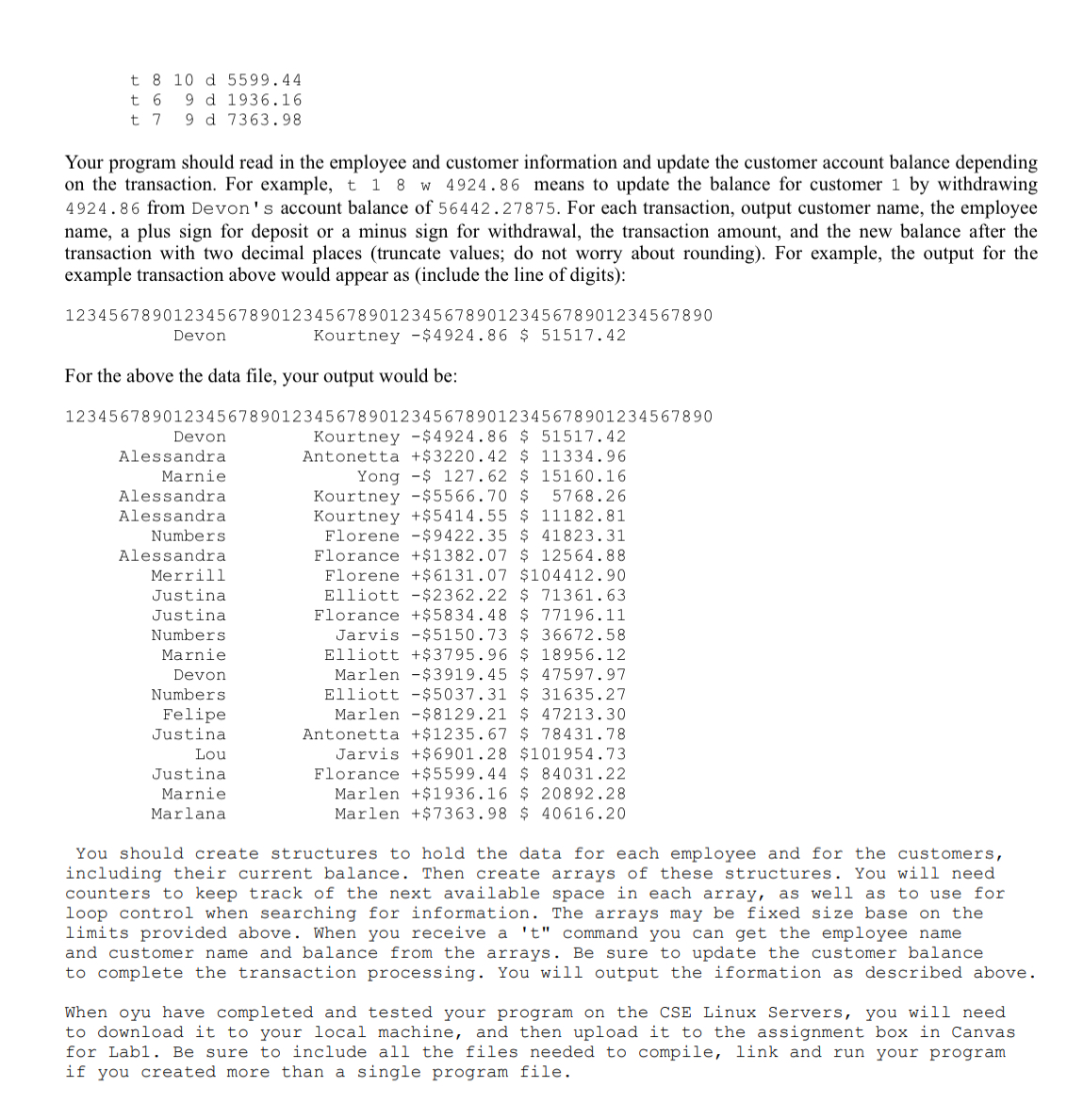  CSCE 1040 Lab 1 Assignment You are to write a program