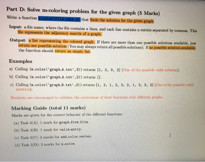 need help to modify my code in part D using the same