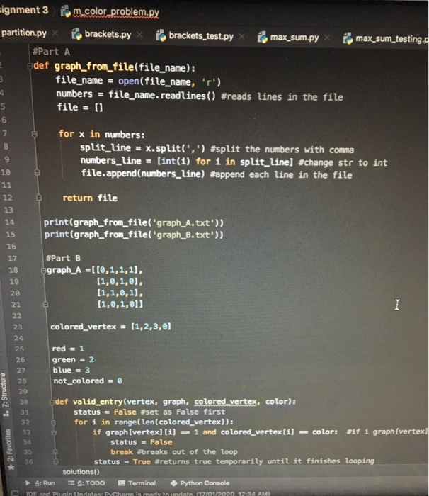 functions - all my codes from the previous parts are for referrence.
