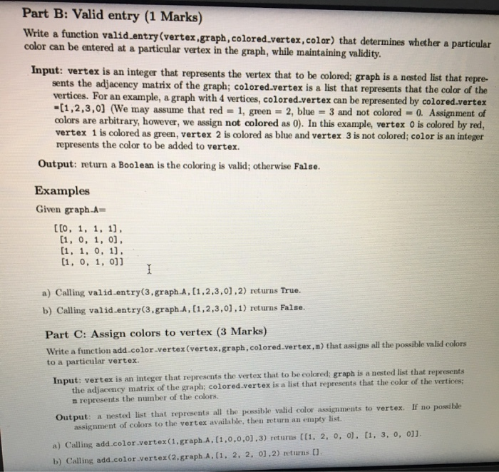 problem (10 Marks) In this problem, an undirected graph is given. There