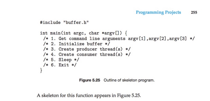 into buffer */ /* Release mutex lock and full semaphore */ return