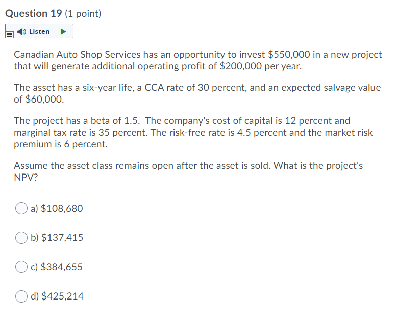 initiate and will generate real cash flows of $40,000 in each of