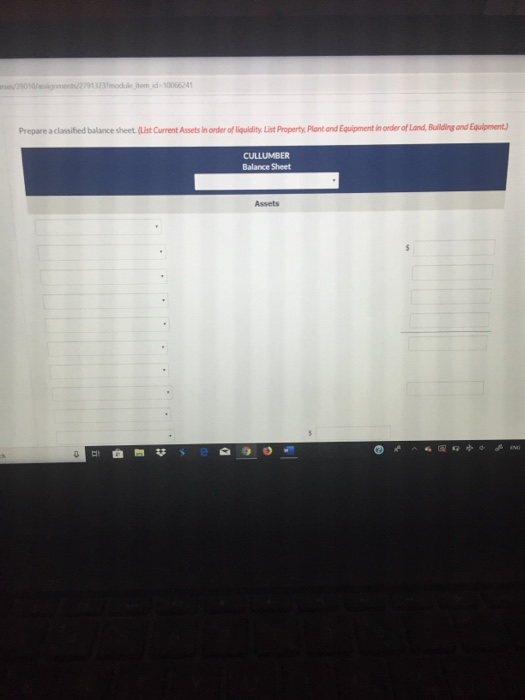 December 31, 2021, follows: Accounts payable $210.000 Land $107.000 Accounts receivable 190,000