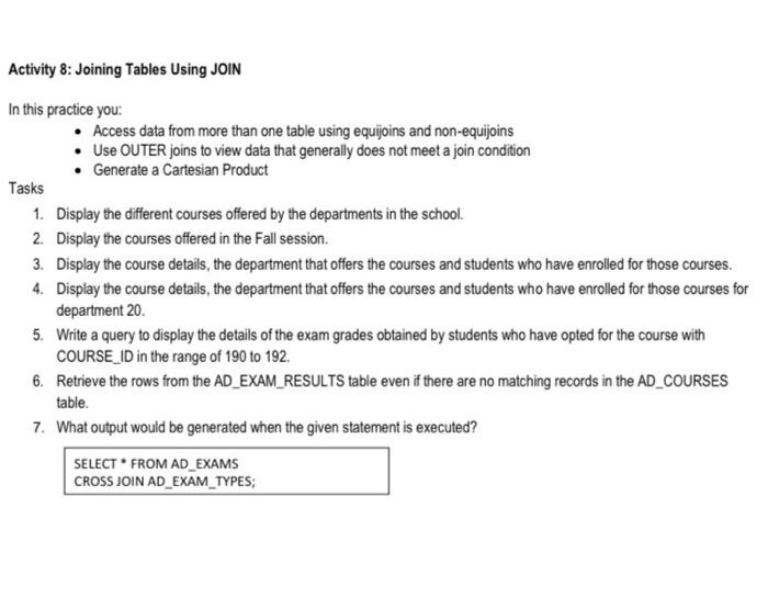  In this practice you: - Access data from more than one