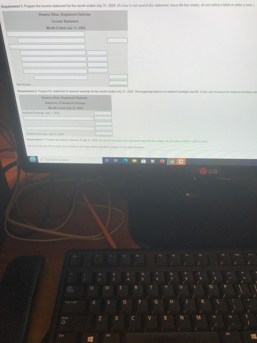 Trial Balance July 31, 2024 Balance Debit Credit Account Title Cash $