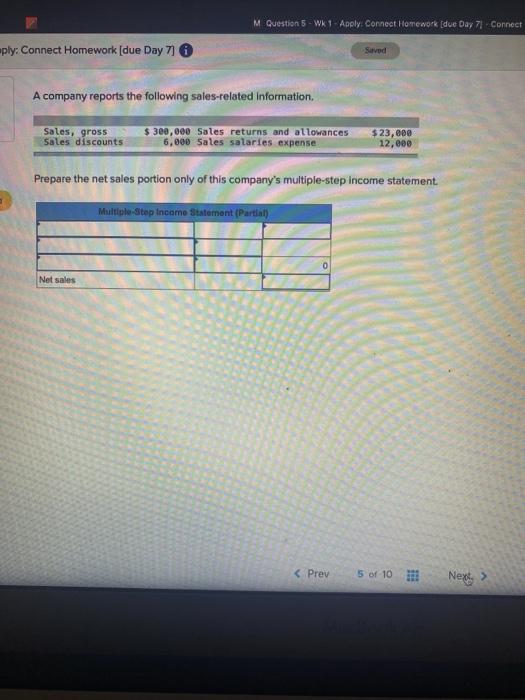  M Question 5 - W1 Apply Connect Homework (due Day 7!