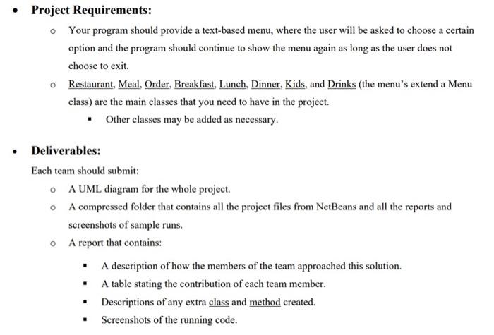 such as breakfast, lunch, dinner, kids, and drinks menus. All these menus