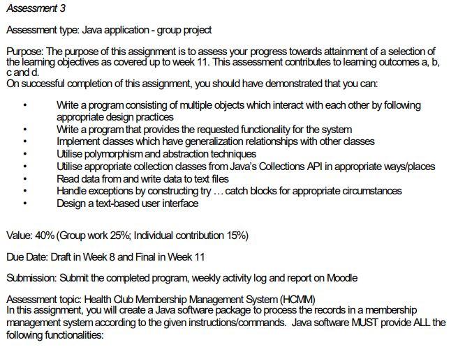Please provide exact java code for this following assignment and also I